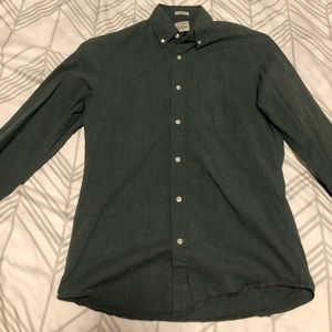 J Crew Slim Small Green button down shirt